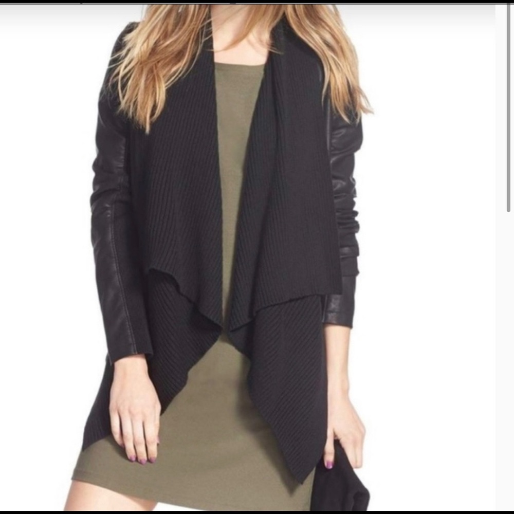 Blank NYC Shawl Faux Leather Jacket